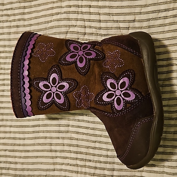 STRIDE RITE Surprise Krisha boots sz. 5 faux leather floral baby booties - Picture 11 of 11